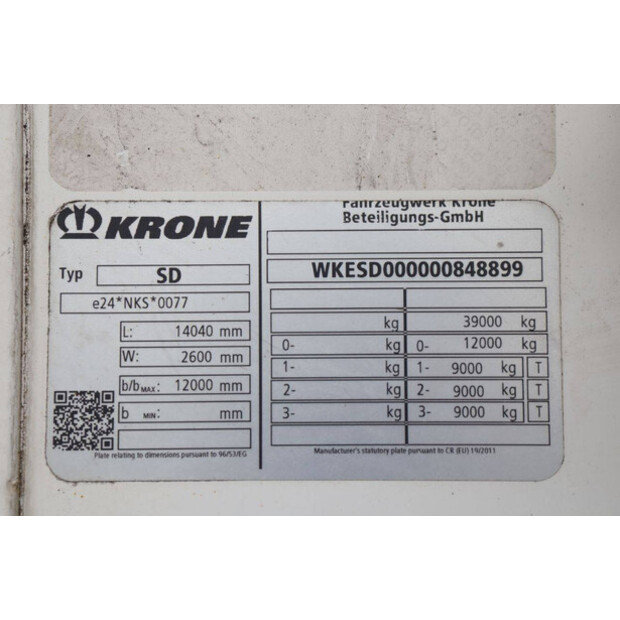 2018 Krone SD-47965503