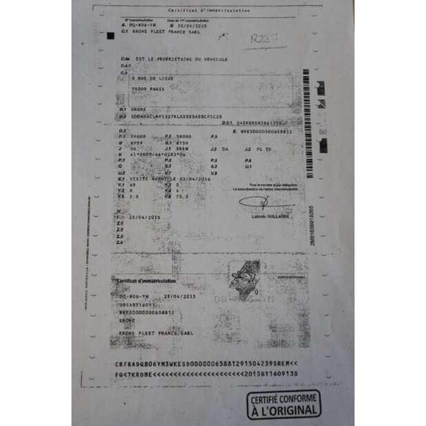 2015 Krone SD-47965598