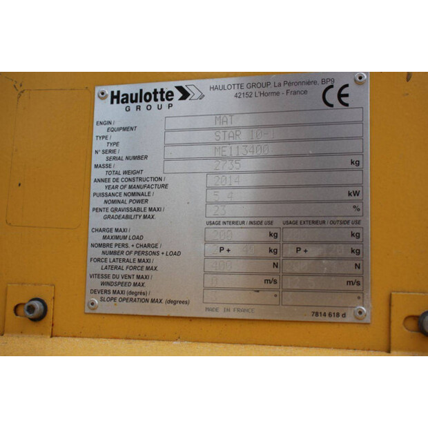 2014 Haulotte STAR 10-48000985