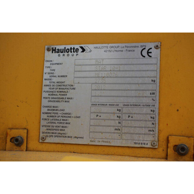 2012 Haulotte STAR 10-48001015