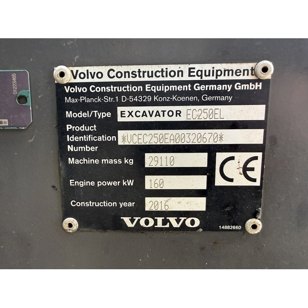 2016 Volvo EC250EL-48034305
