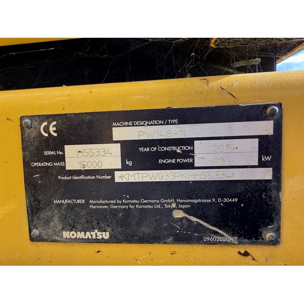 2019 كوماتسو PW148-11-48034543