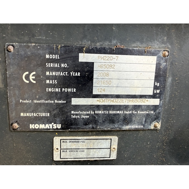 2008 Komatsu PW220-7-48034616
