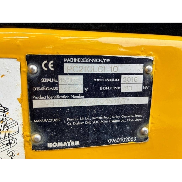 2016 كوماتسو PC210LCI-10-48044062