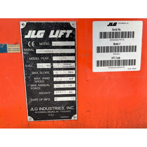 2002 JLG 800AJ-48059431