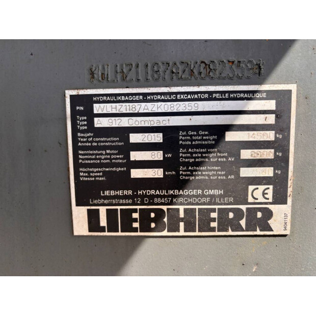 2015 Liebherr A912-48060864