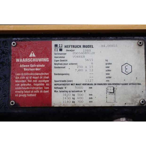 1989 Hyster H4.00XL5-48083365