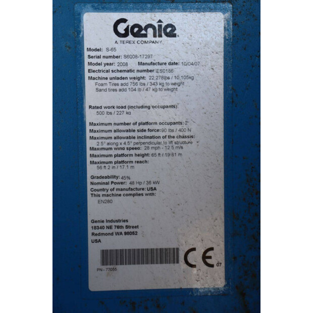 2008 Genie S-65-48085567