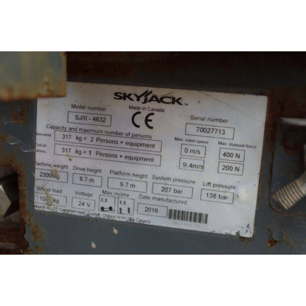 2016 SkyJack SJ4632-48085730
