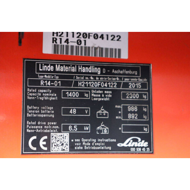 2015 Linde R14-01-48086456