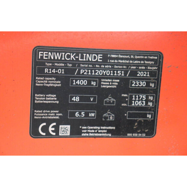 2021 Fenwick-Linde R14-01-48086518