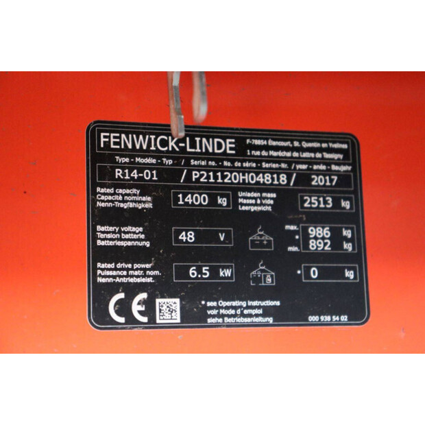 2017 Fenwick-Linde R14-01-48086573