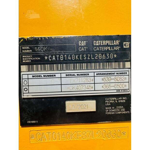 2021 Caterpillar 140K-48101027
