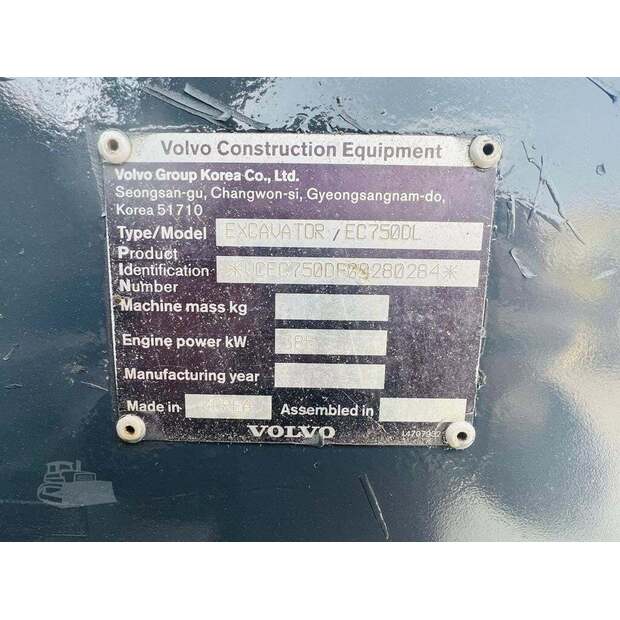 2018 Volvo EC750DL-48102230