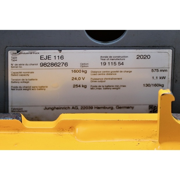 2020 Jungheinrich EJE 116 LI-ION-48135482