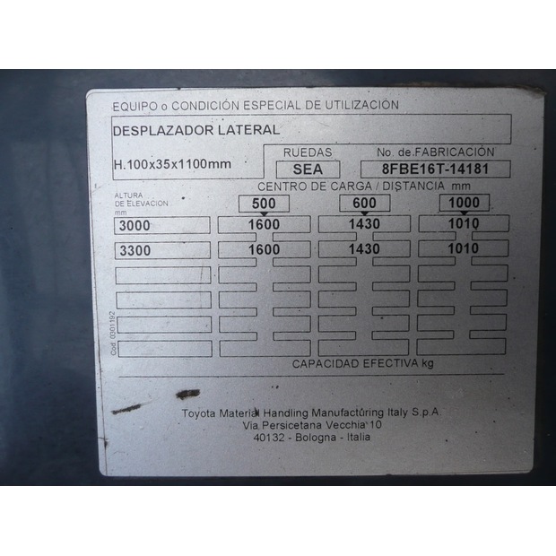 2019 Toyota 8FBE16T-48135697