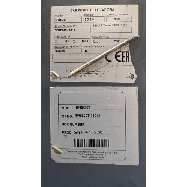 2020 Toyota 8FBE20T-48135811