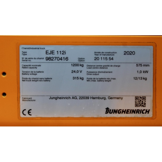 2020 Jungheinrich EJE 112i LI-ION-48136433