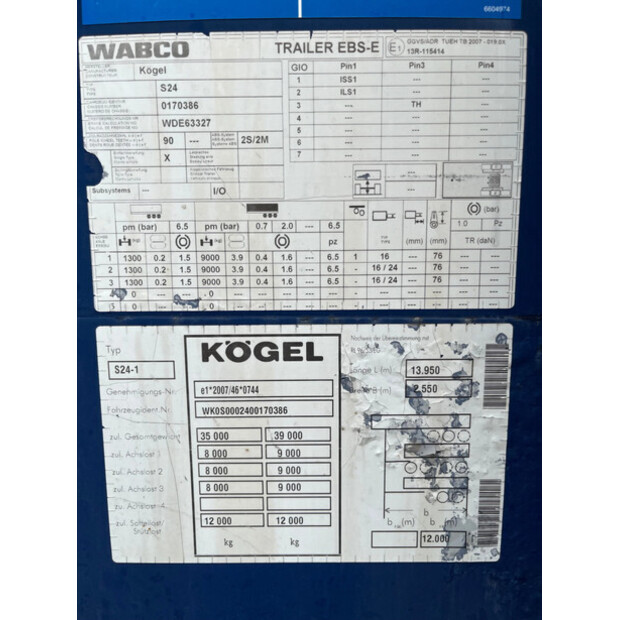 2014 Kögel SN24-1-48144726