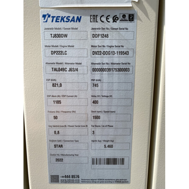 2022 دووسان TJ830DW-48164071