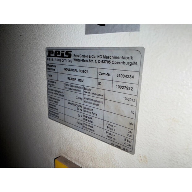 2012 Reis ROBOTICS RL300P-RSV-48164239