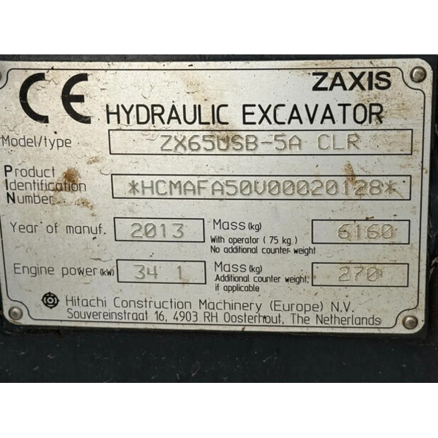 2013 Hitachi ZX65USB-5A CLR-48184878