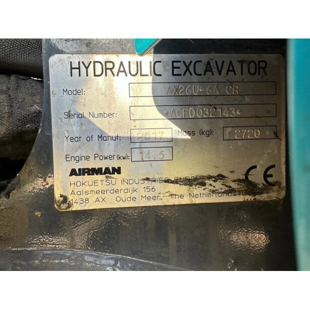 2017 AIRMAN AX26U-6A CR-48184959