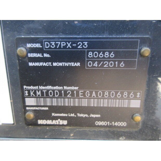 2016 Komatsu D37PX-23-48206907