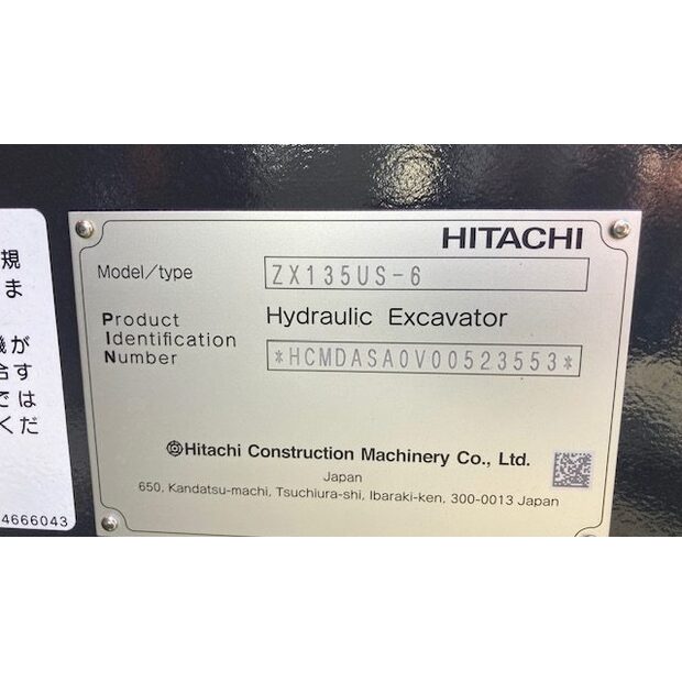 2025 Hitachi ZX135US-6-48207322