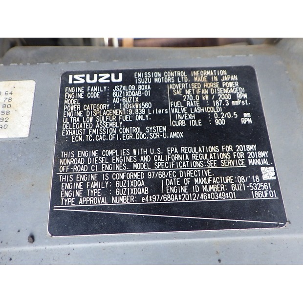 2018 Hitachi ZX490LCH-6-48207868