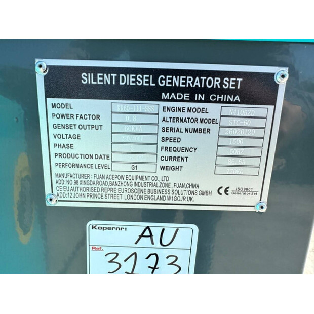 2026 Kawakenki KK60-III-SSS-48210255