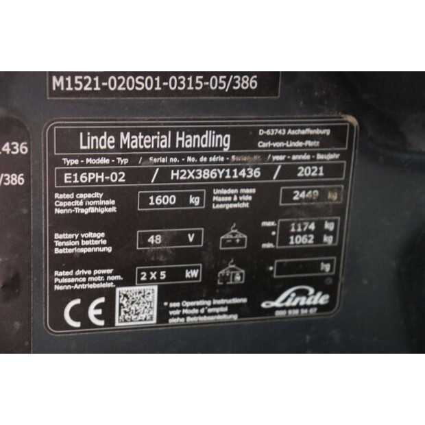 2021 Linde E16PH-02-48210773