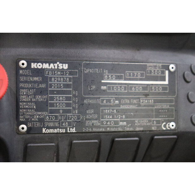 2015 Komatsu FB15M-12-48211171