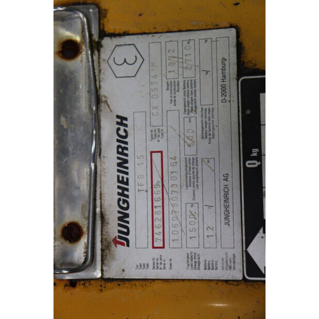 1992 Jungheinrich TFG15-48211484