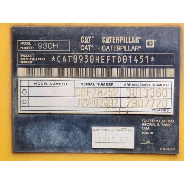 2011 Caterpillar 930H-48232251