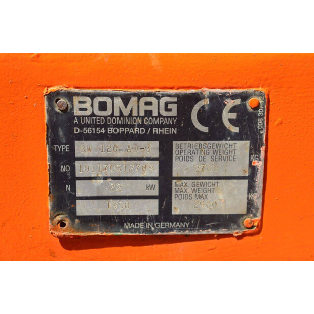 1998 BOMAG BW120-48239376