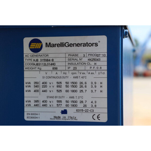 2010 Marelli Generators MJB 315SB4-B-48241351