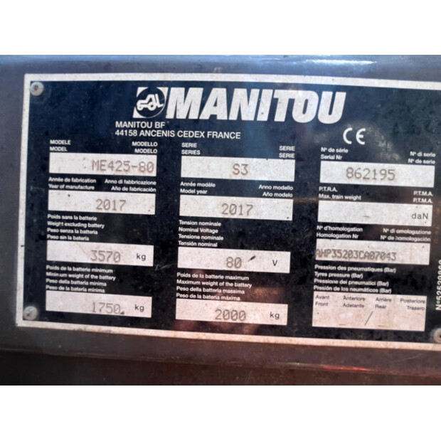 2017 Manitou ME425-80-48260486