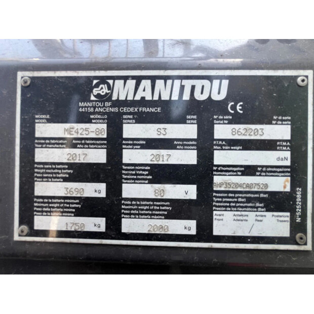 2017 Manitou ME425-80-48263660