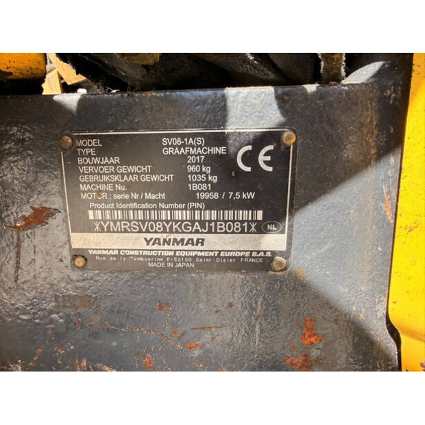 2017 YANMAR SV08-1A-48263884