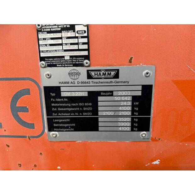 2003 HAMM DV 3.22-48372923