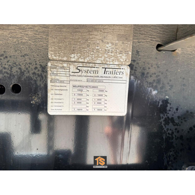 2012 SYSTEM TRAILERS LPRS18-48374158
