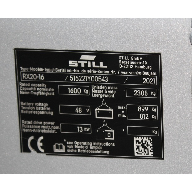 2021 Still RX 20-16 LI-ION-48381185