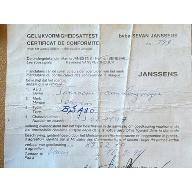 1991 JANSSENS BSA80-48398580