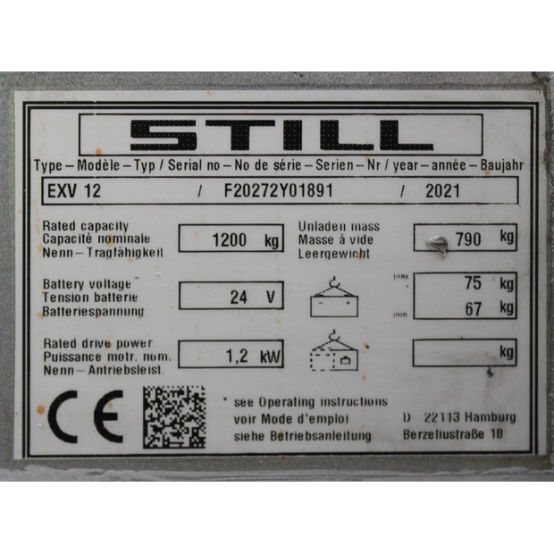 2021 Still EXV 12 LI-ION-48409725