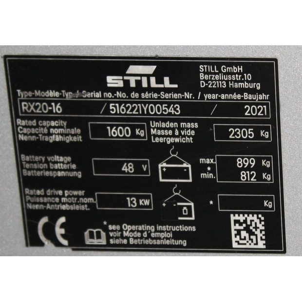 2021 Still RX 20-16 LI-ION-48409803