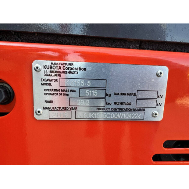 2016 KUBOTA KX155-5-48425669