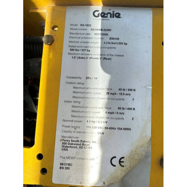2008 Genie GS-1932-48425952