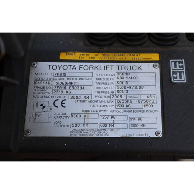 2005 Toyota 7FB15-48426978