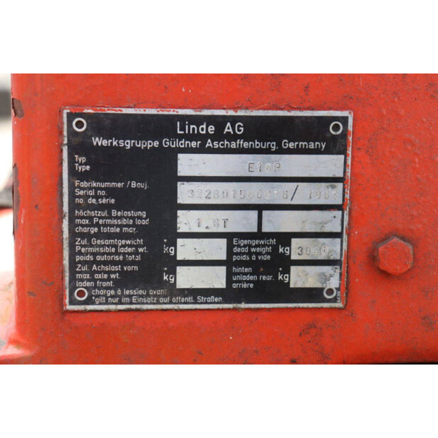 1988 Linde E16P-48427204